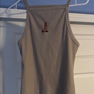 NWOT SO Fitted Ribbed Tan Tank Top